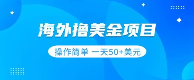 撸美金项目无门槛操作简单小白一天50+美刀